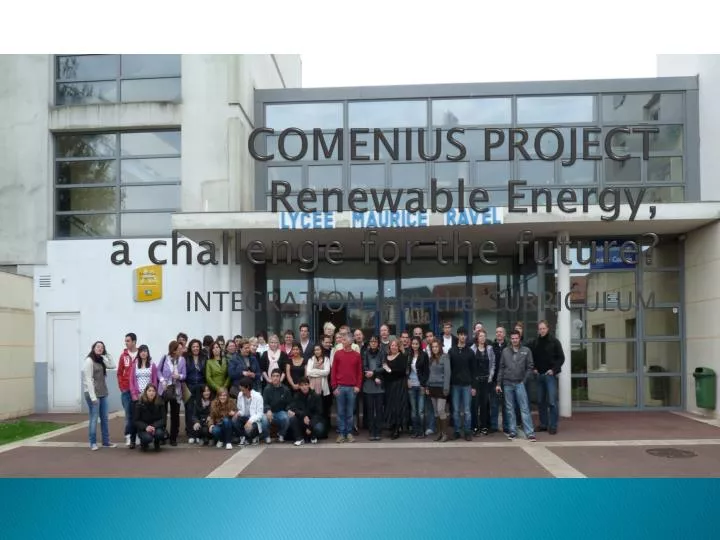comenius project renewable energy a challenge for the future