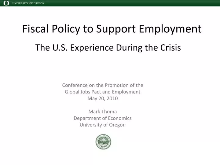 fiscal policy to support employment
