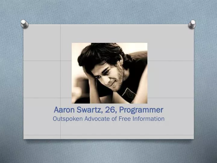 aaron swartz 26 programmer outspoken advocate of free information
