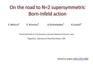 On the road to N=2 supersymmetric Born- Infeld action