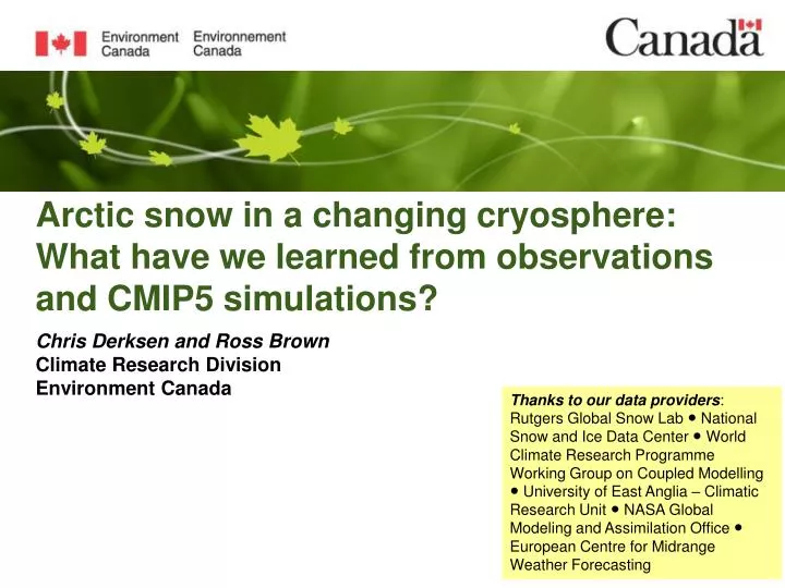 arctic snow in a changing cryosphere what have we learned from observations and cmip5 simulations