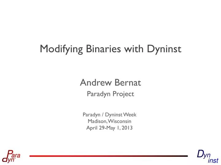 modifying binaries with dyninst