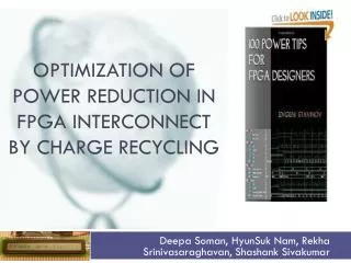 Optimization of Power Reduction in FPGA Interconnect by Charge Recycling