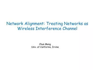 Network Alignment: Treating Networks as Wireless Interference Channel