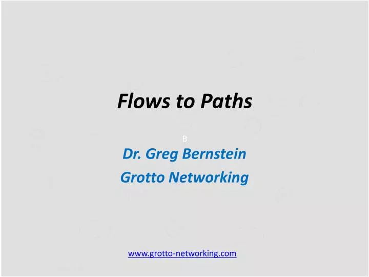 flows to paths
