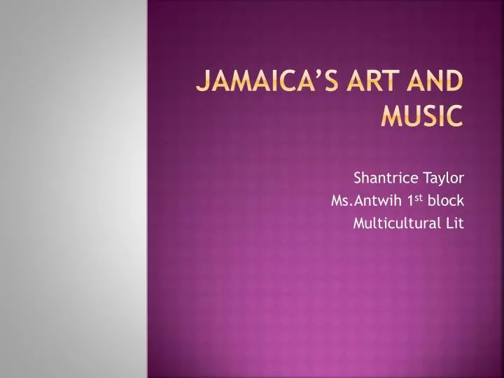 jamaica s art and music