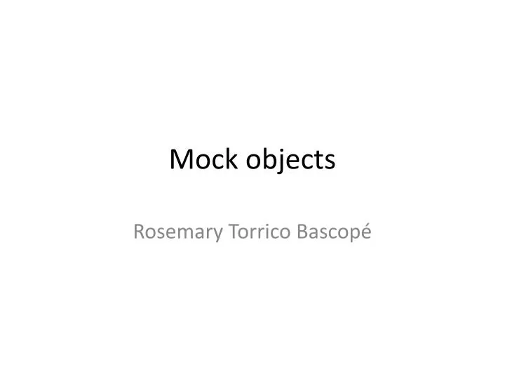 mock objects