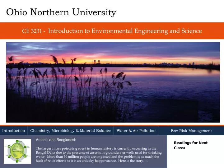 ce 3231 introduction to environmental engineering and science