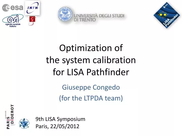 optimization of the system calibration for lisa pathfinder