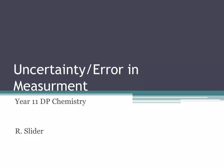 uncertainty error in measurment