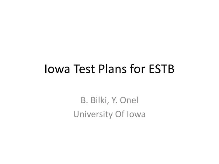 iowa test plans for estb