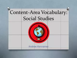 Content-Area Vocabulary: Social Studies