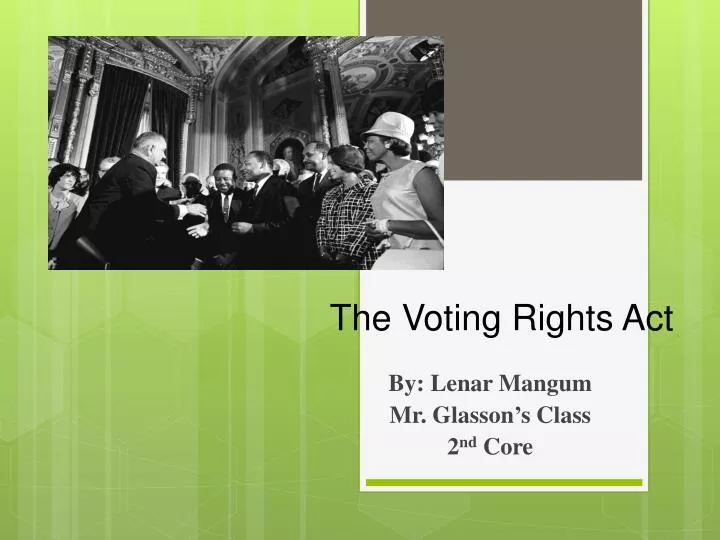 the voting rights act