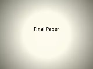 Final Paper