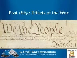 post 1865 effects of the war