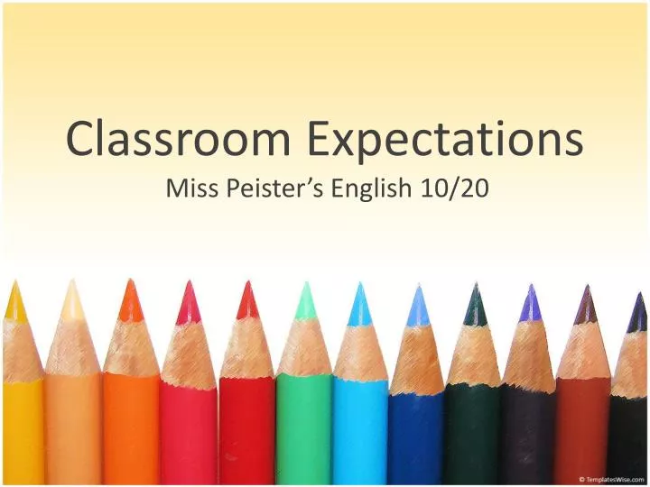 classroom expectations