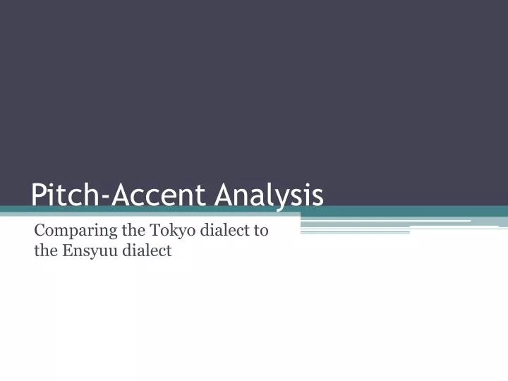 pitch accent analysis