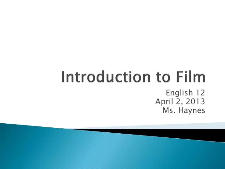 introduction to film