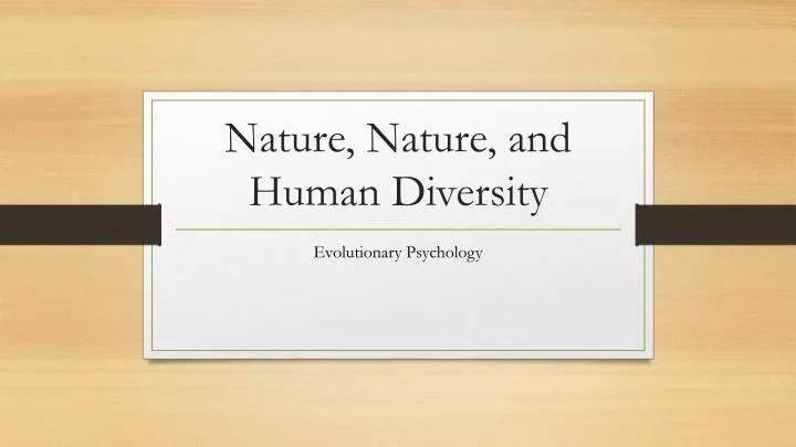 nature nature and human diversity