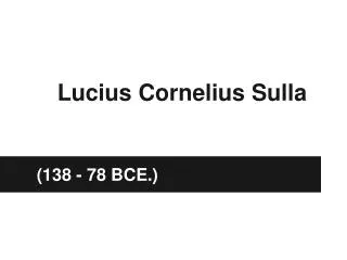 Lucius Cornelius Sulla