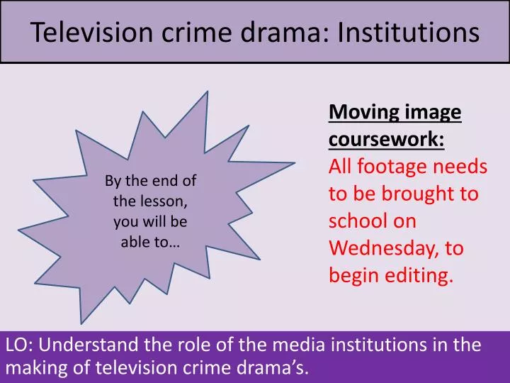 television crime drama institutions