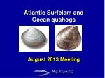 Atlantic Surfclam and Ocean quahogs - slide 1