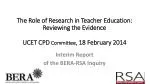 Interim Report of the BERA-RSA Inquiry - slide 1