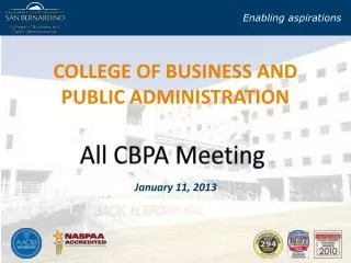 College of Business and Public Administration