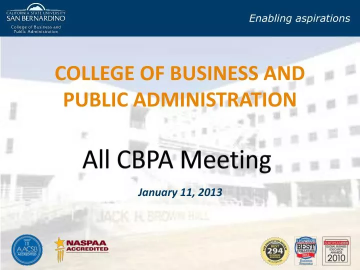 college of business and public administration