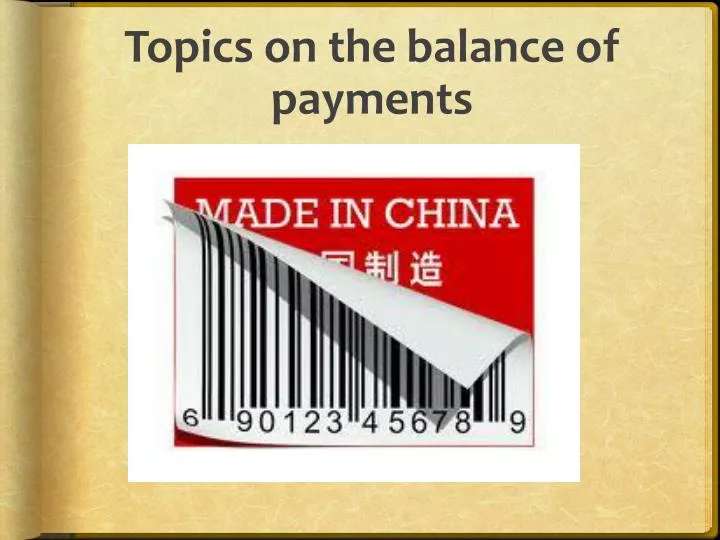 topics on the balance of payments