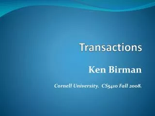 Transactions