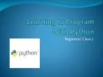 PPT - The Horizontal Learning Program PowerPoint Presentation, free ...