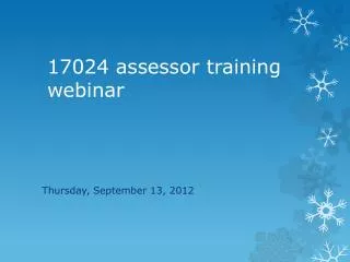 17024 assessor training webinar