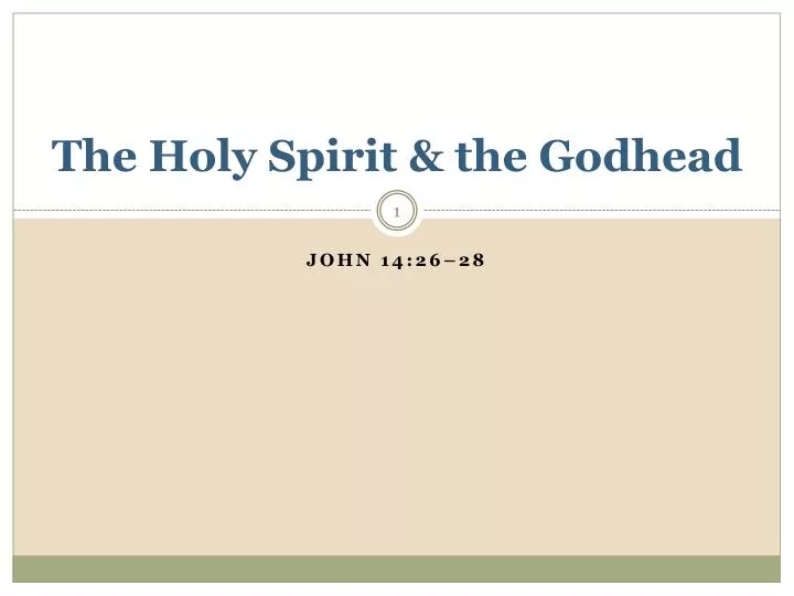 the holy spirit the godhead