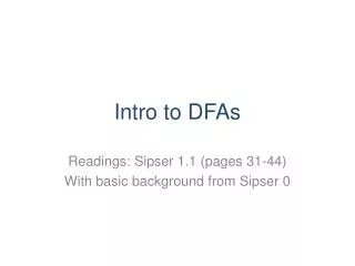 intro to dfas