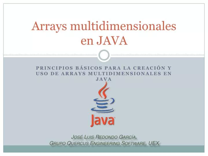 arrays multidimensionales en java