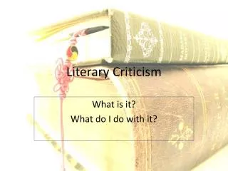 Literary Criticism