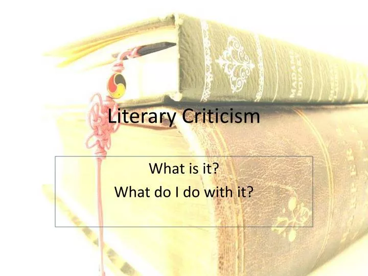 literary criticism