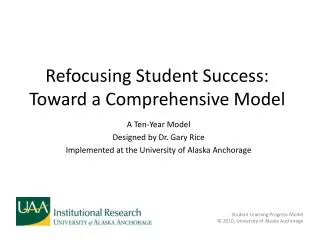 Refocusing Student Success: Toward a Comprehensive Model