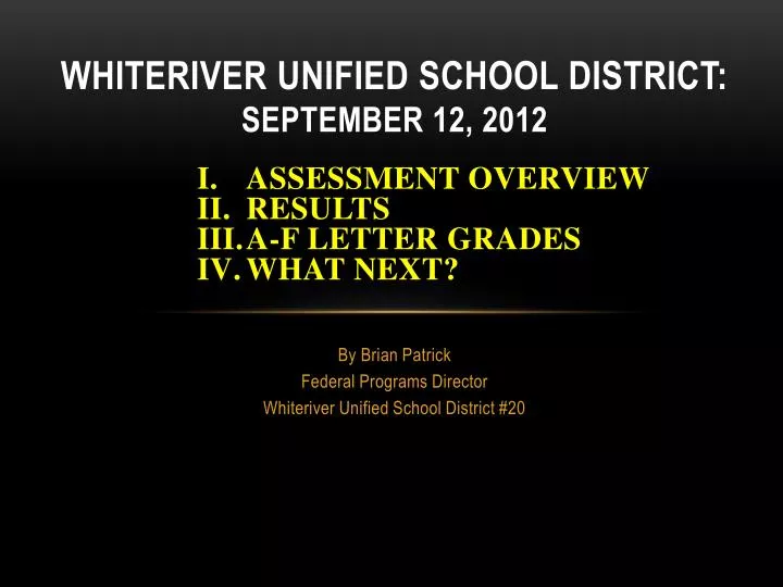 whiteriver unified school district september 12 2012