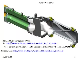 PXL insertion parts