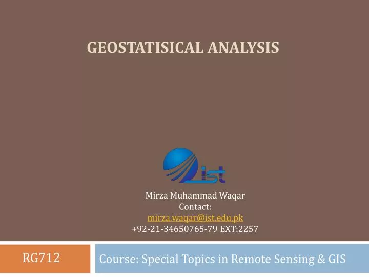 geostatisical analysis