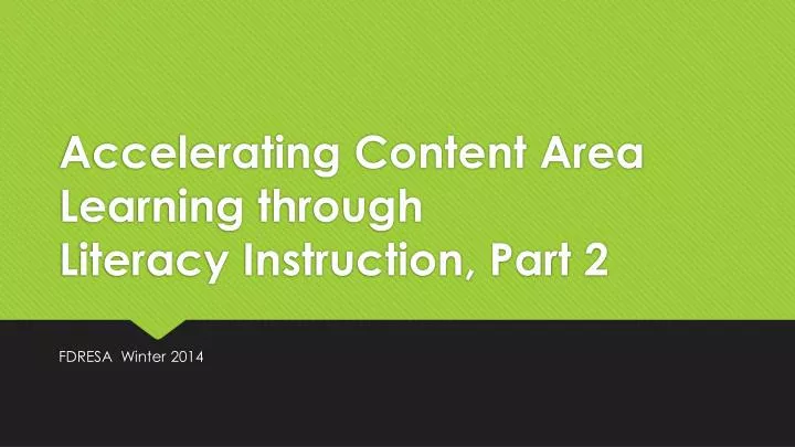 accelerating content area learning through literacy instruction part 2