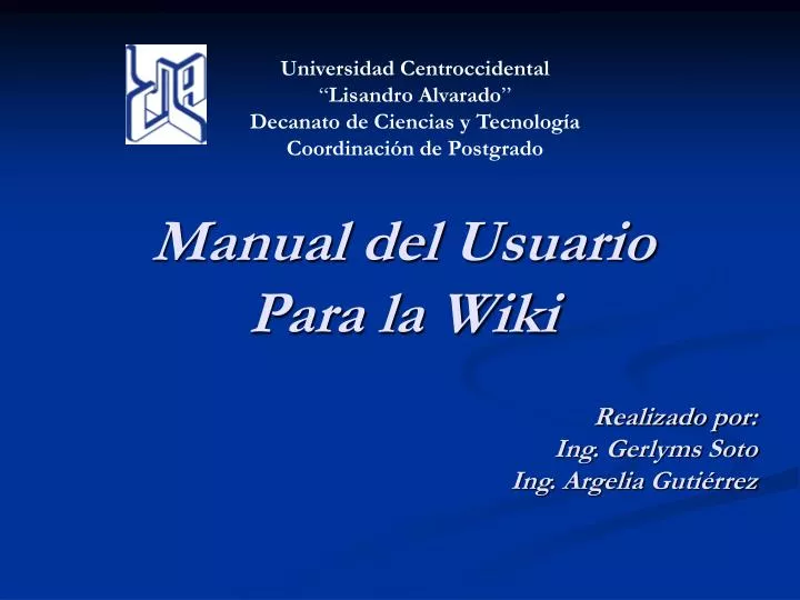 manual del usuario para la wiki