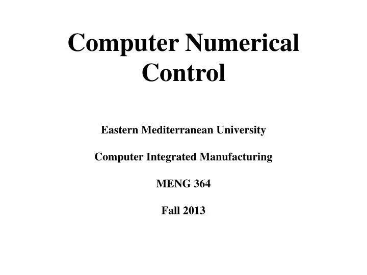 computer numerical control