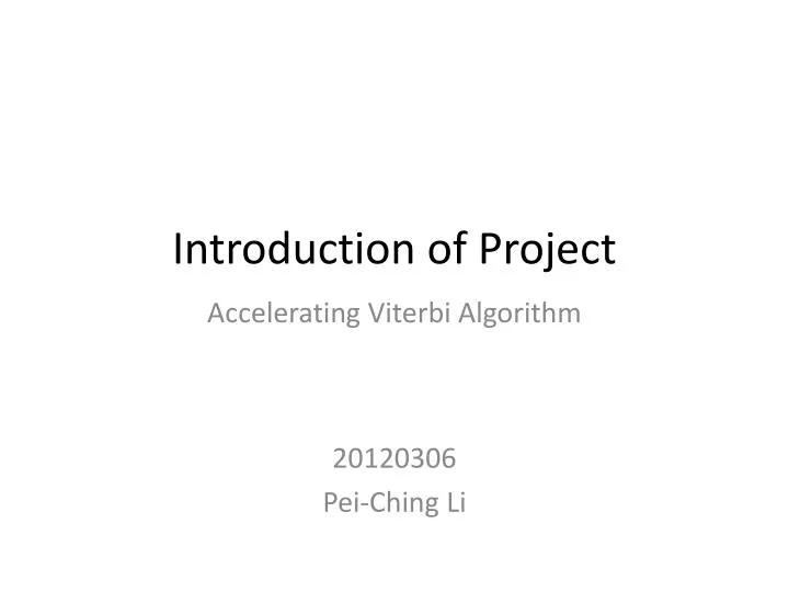 introduction of project