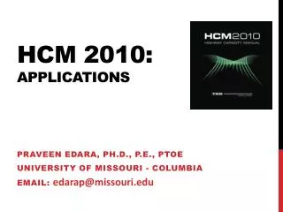 Hcm 2010: applications