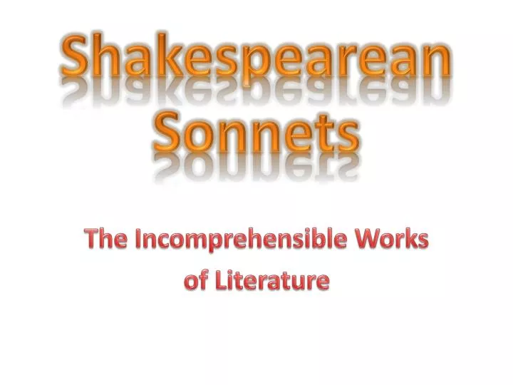 shakespearean sonnets