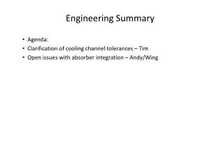 Engineering Summary