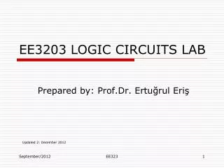 EE3203 LOGIC CIRCUITS LAB